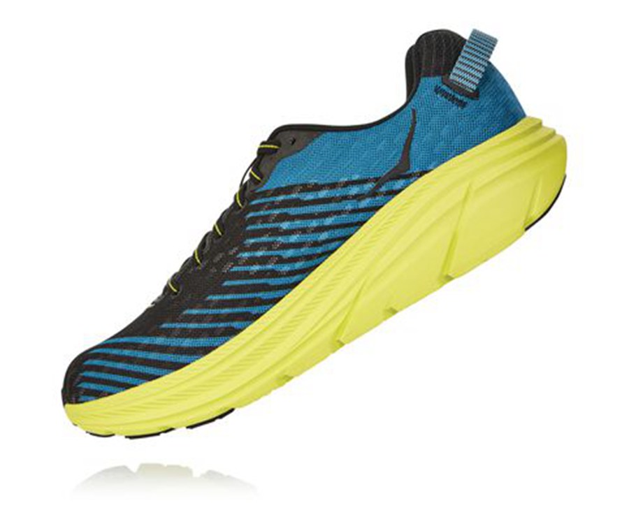 Running Shoes Mens - Hoka One One Rincon - Black/Green - CAYRBUQ-60